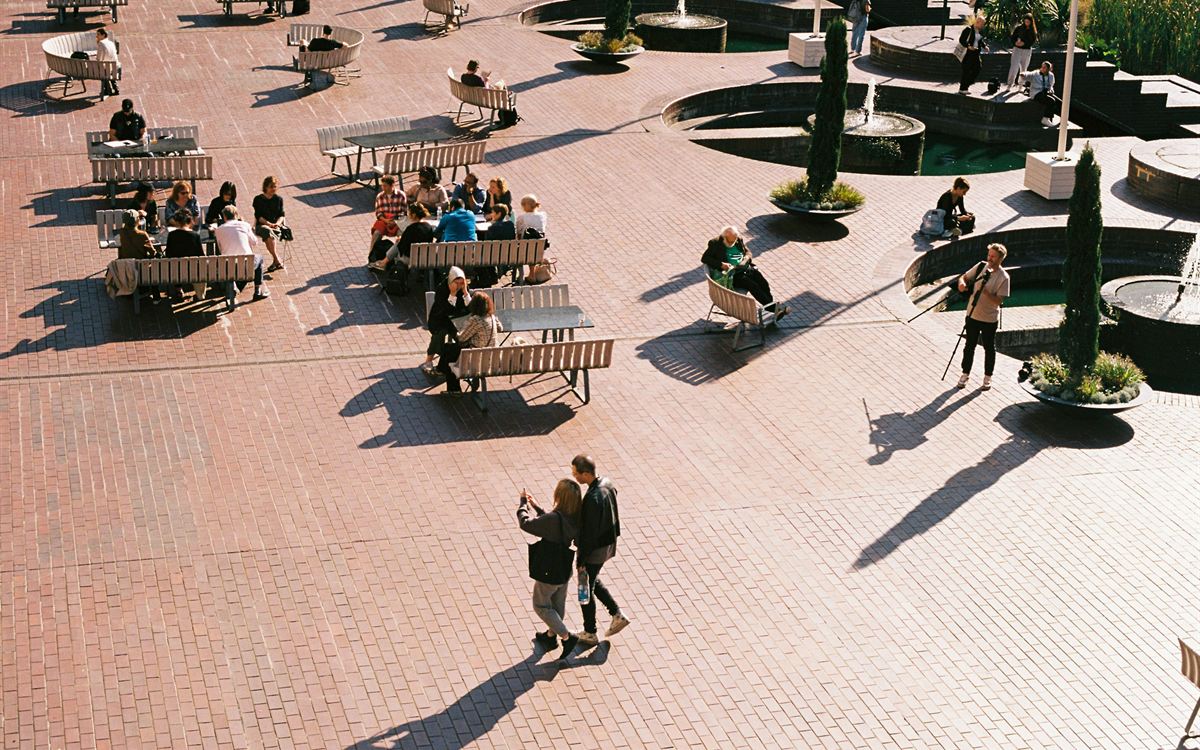 People taking part in everyday life in a local community